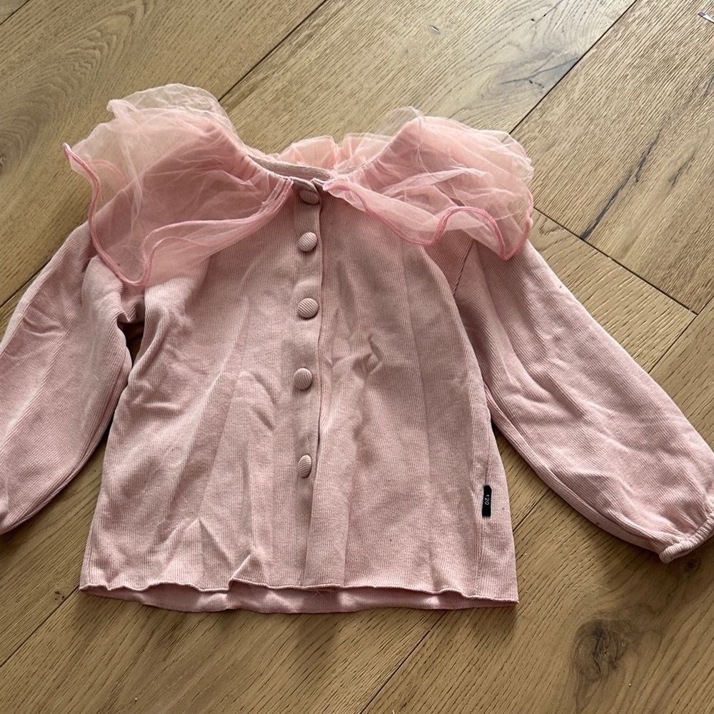 Pink Ruffled Kids Top 5/6